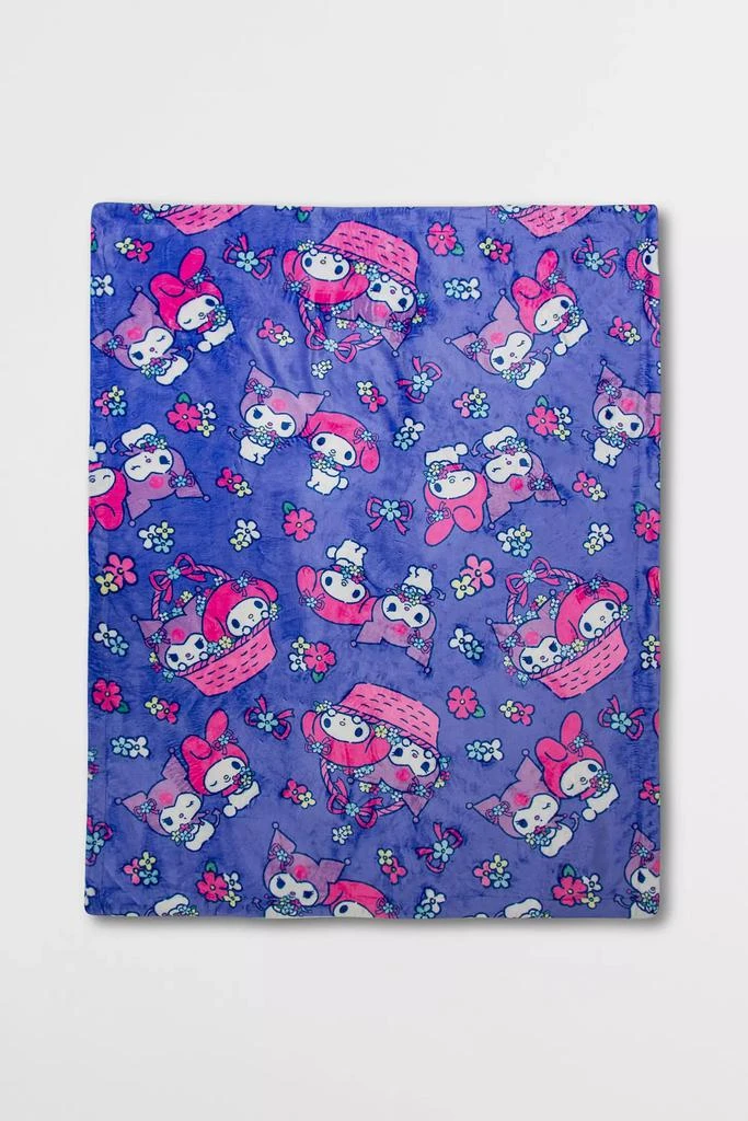 Urban Outfitters Sanrio & Friends Silk-Touch Fleece Throw Blanket 1