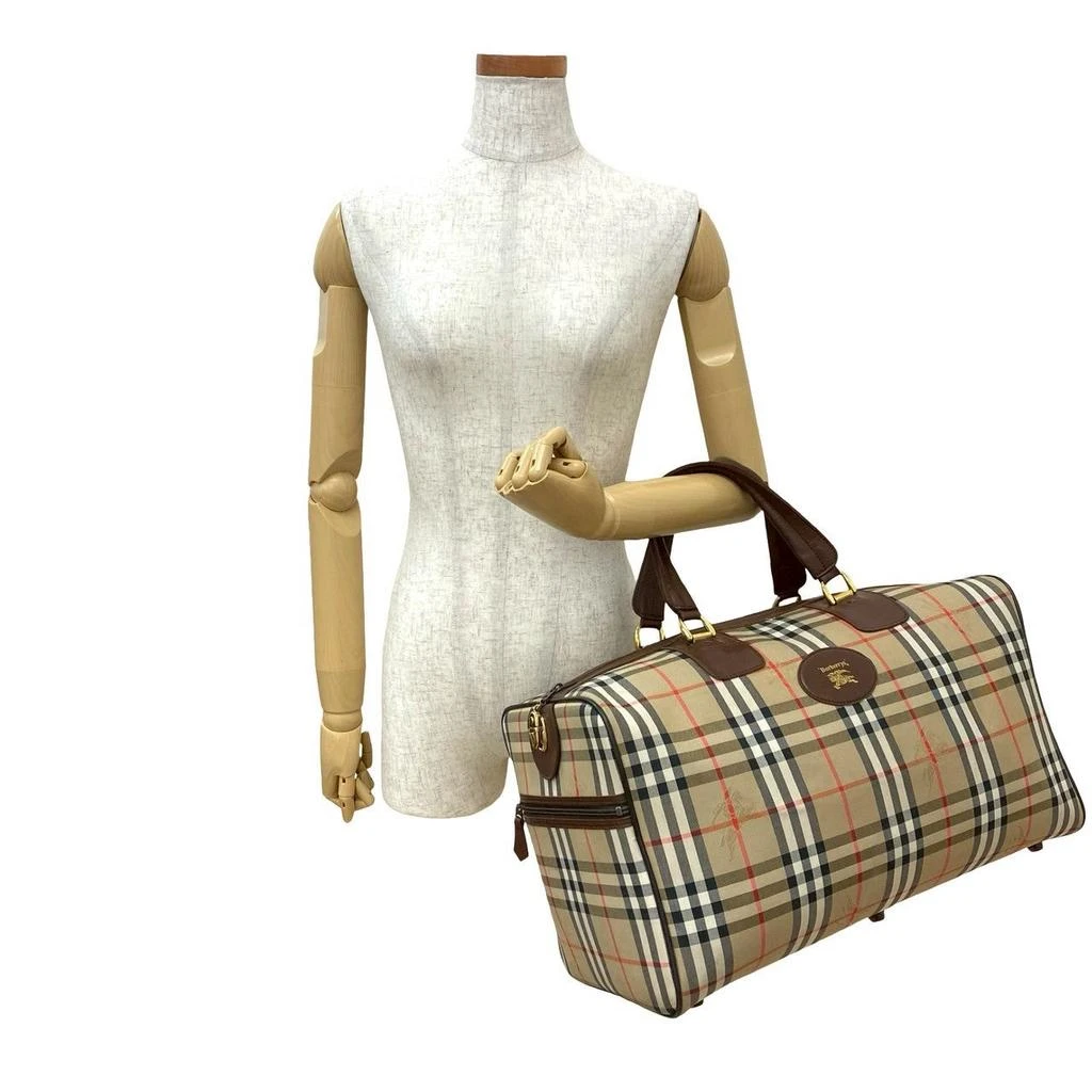 Burberry s Nova Check Canvas Leather Boston Bag 3