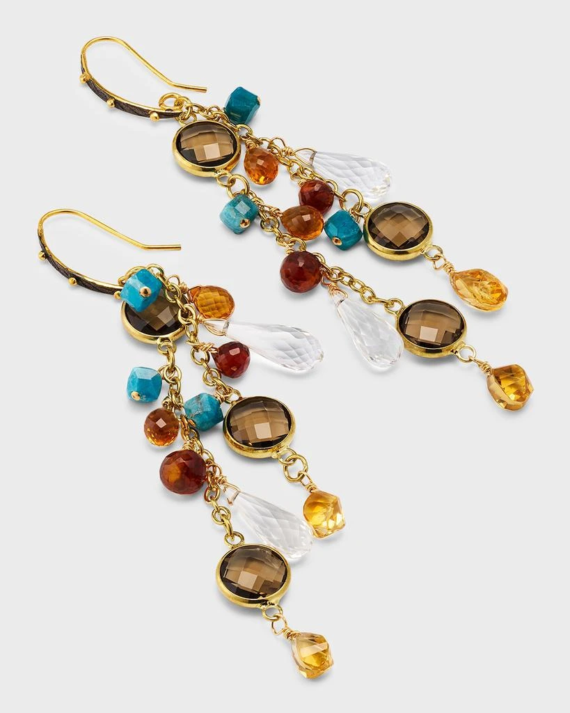 Devon Leigh Multi-Gemstone Cascading Earrings 3