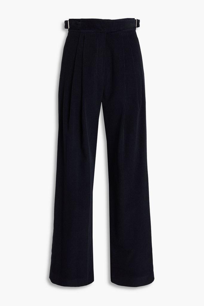 Le 17 Septembre Pleated wool-blend corduroy wide-leg pants