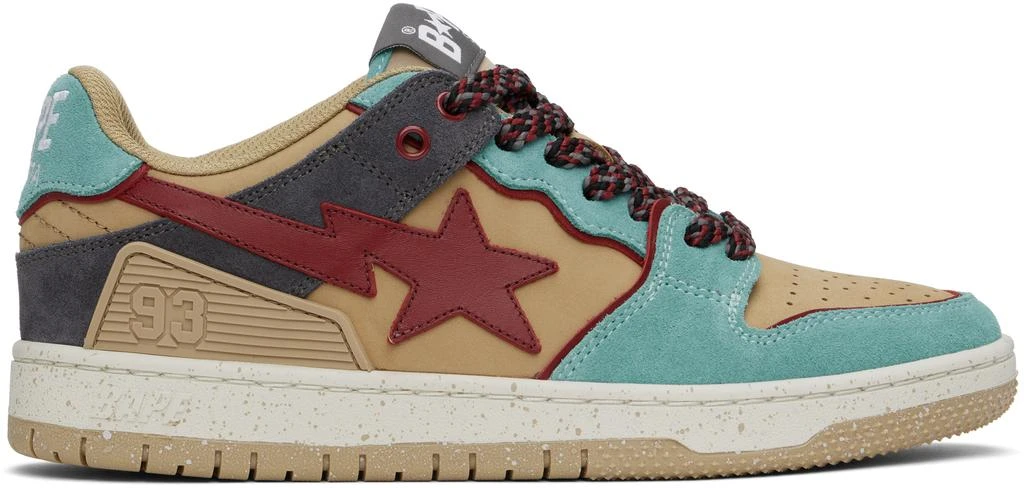 Bape Blue & Khaki BAPE SK8 STA #4 Sneakers 1