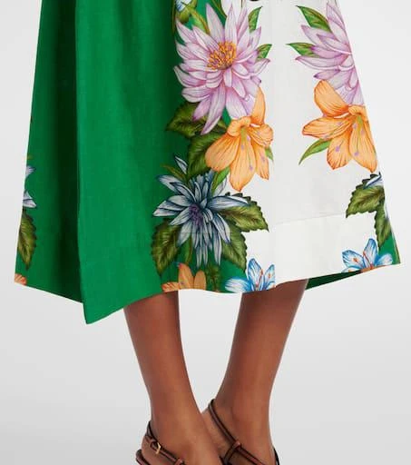Farm Rio Sweet Bloom linen-blend midi dress 5