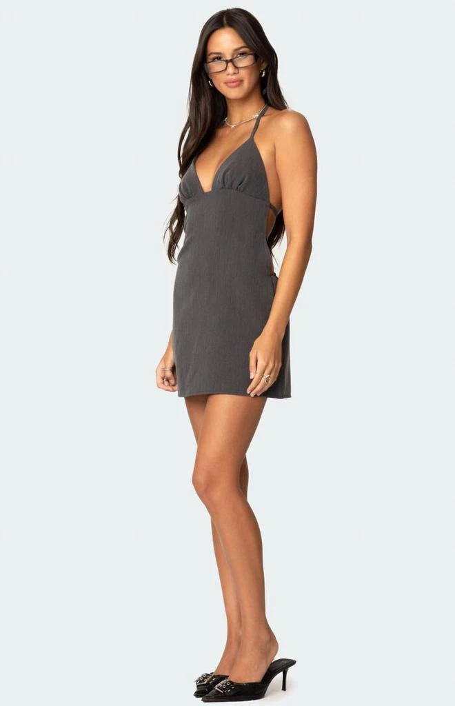 Edikted Tie Back Halter Mini Dress 2