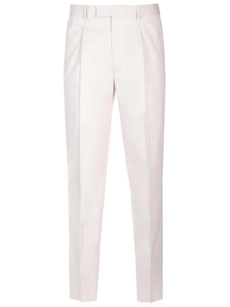 Z Zegna Z Zegna Mid-Rise Straight-Leg Pleated Chino Trousers 1