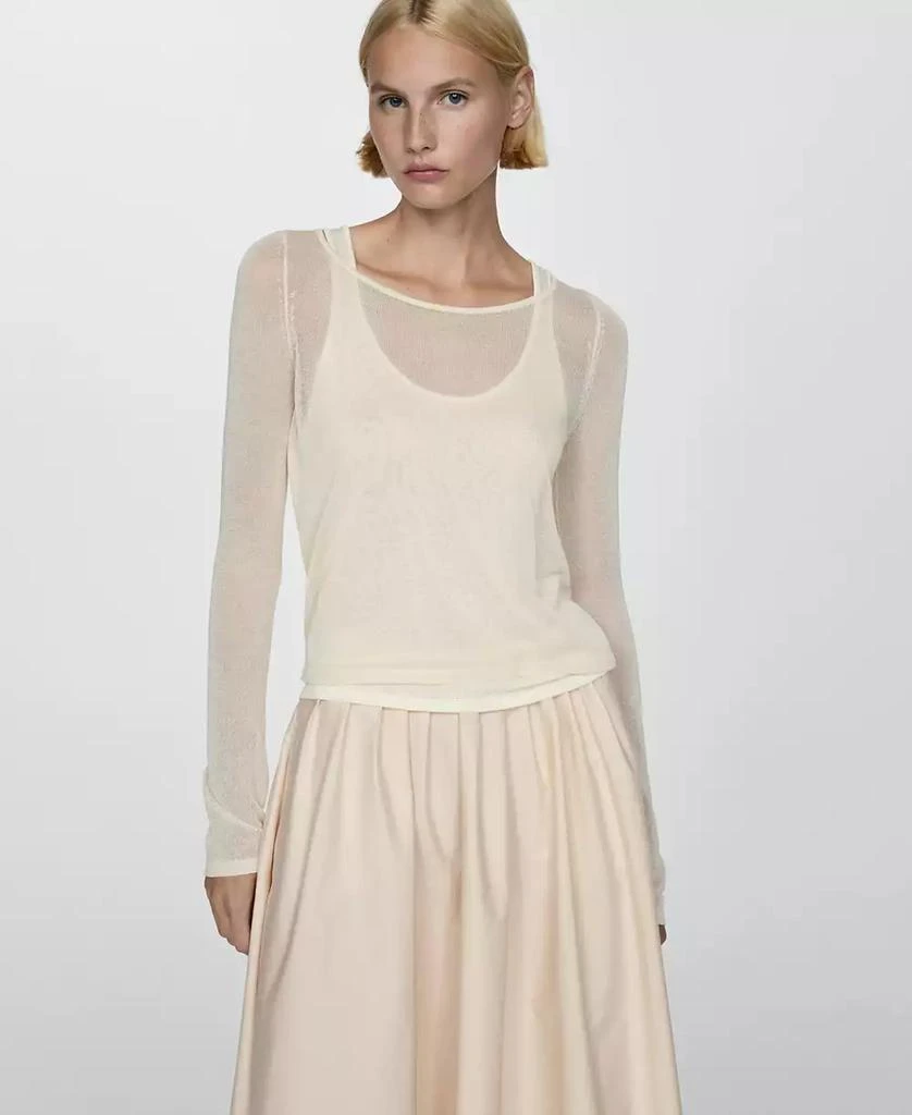 Mango Women's Pleated Midi Skirt 6