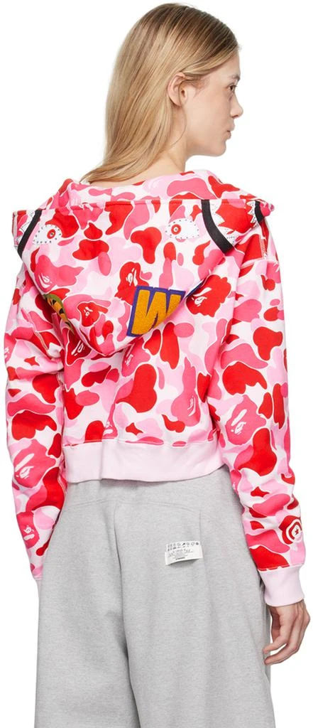 Bape Pink ABC Camo Crystal Stone Shark Hoodie 3
