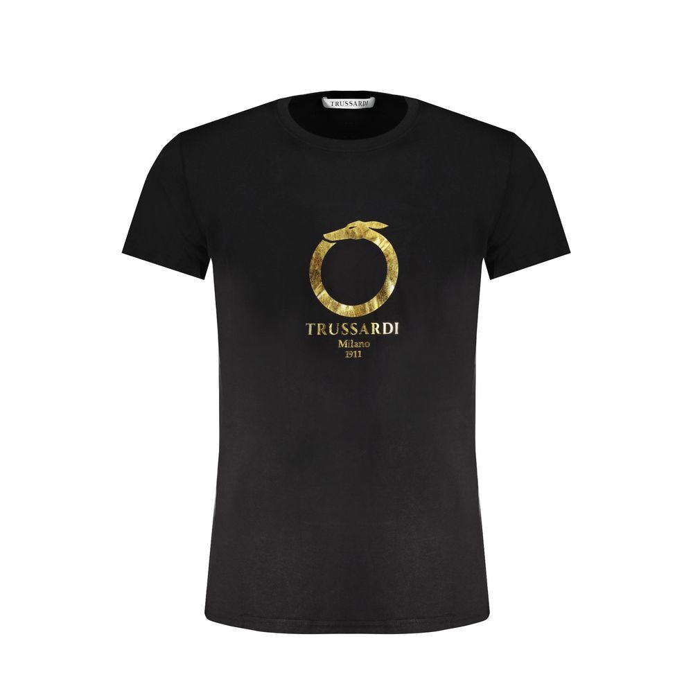 TRUSSARDI Black Cotton T-Shirt