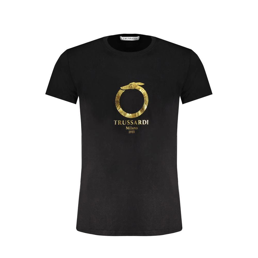 Trussardi Black Cotton T-Shirt 1