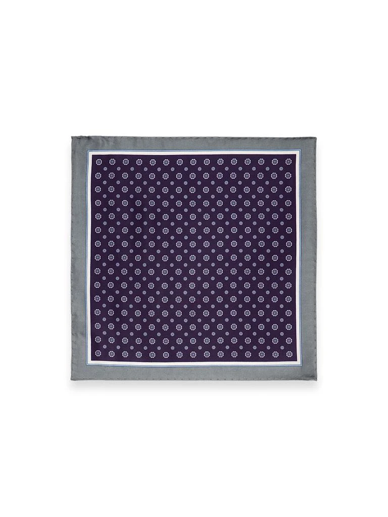 Paul Fredrick Medallion Silk Pocket Square 2