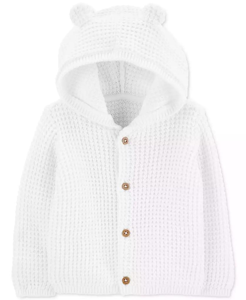 Carter's Baby Cotton Hooded Cardigan With Bear Ears