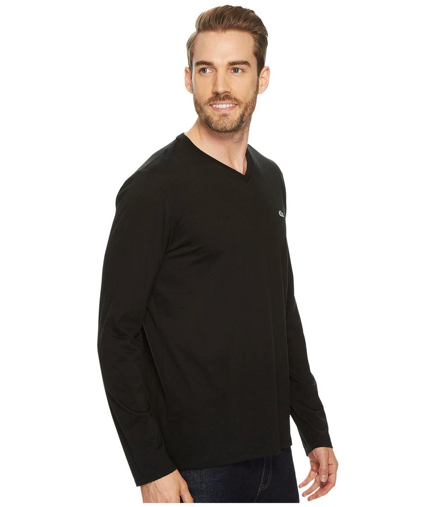 Lacoste Long Sleeve Pima Jersey V-Neck T-Shirt 4