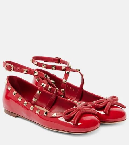 Valentino Rockstud leather ballet flats 1