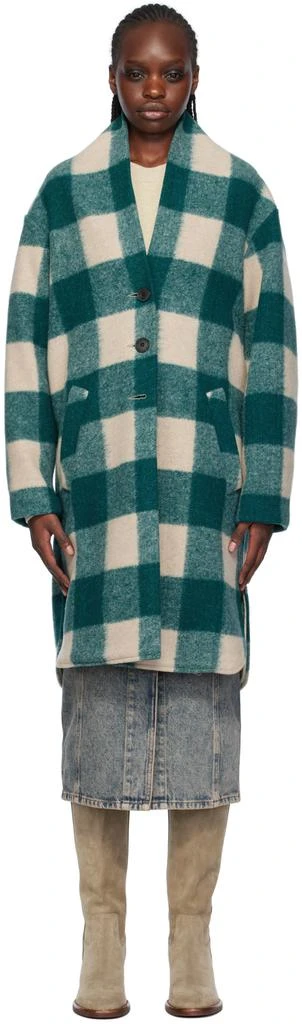 Isabel Marant Green & Beige Gabriel Coat 1