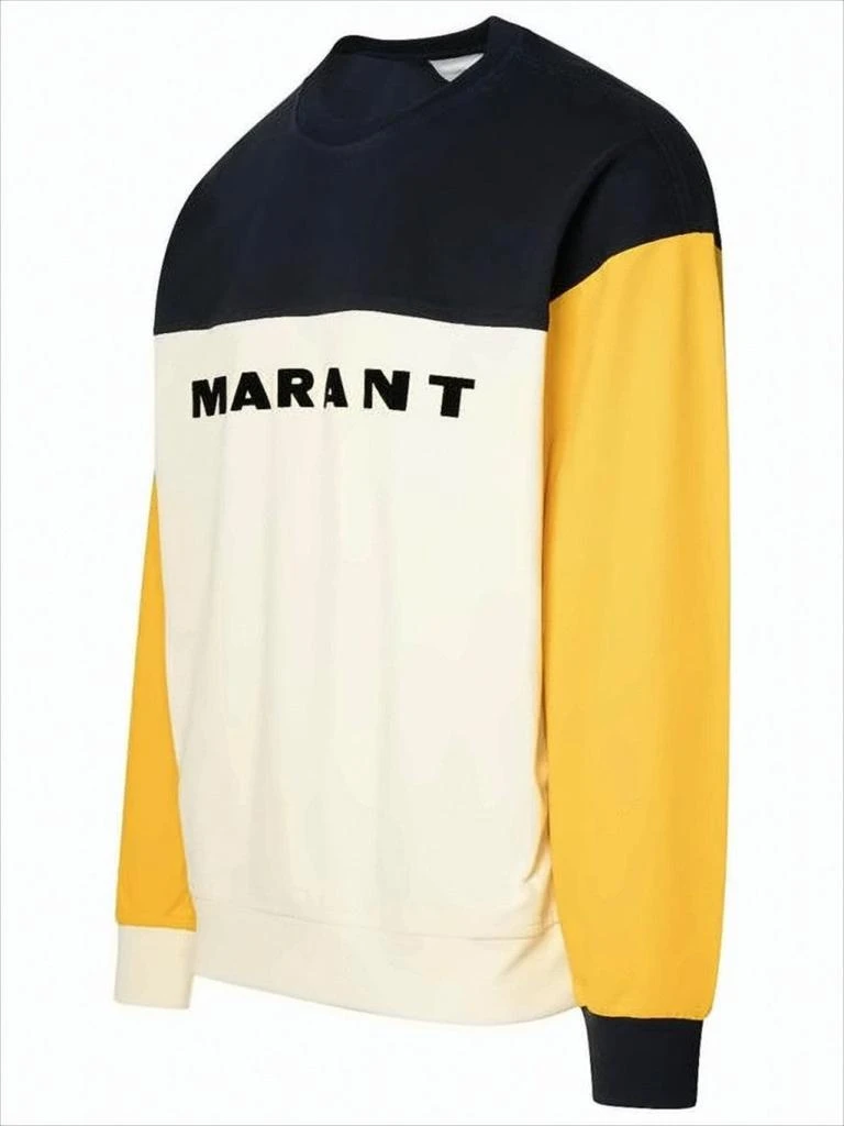 Isabel Marant Color-Block Long-Sleeve T-Shirt with Bold Lettering 2