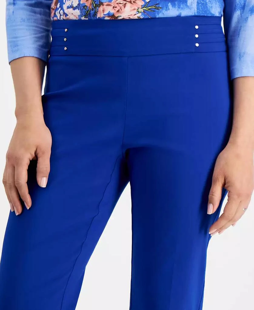 JM Collection Petite Studded-Rivet Straight-Leg Pants, Petite & Petite Short, Created for Macy's 4