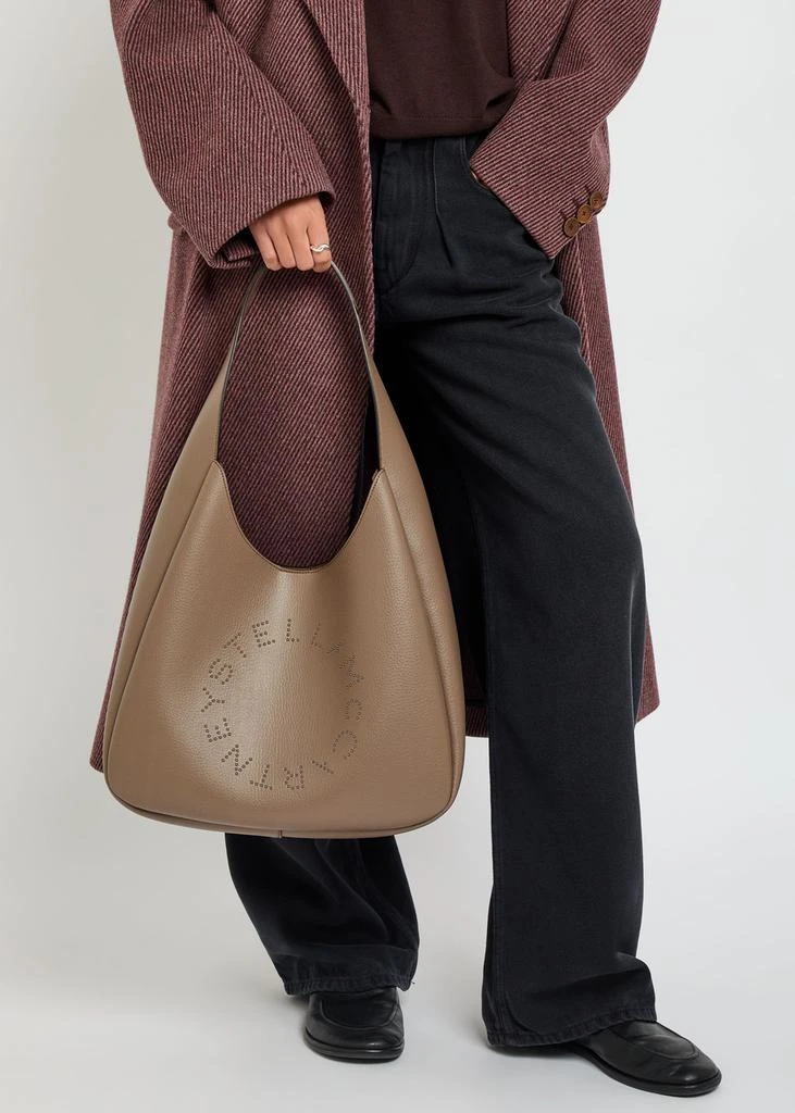 Stella McCartney Logo large faux leather shoulder bag 5