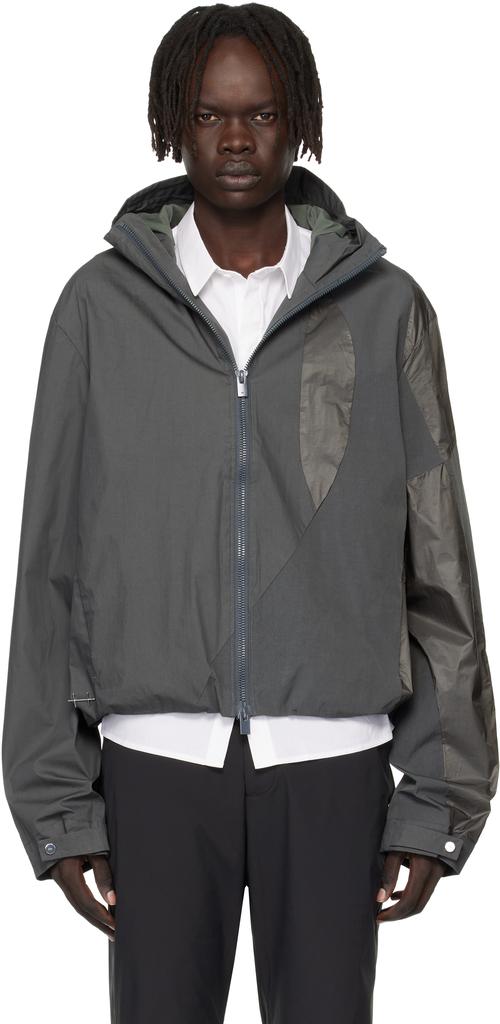 ジャケット・アウター HELIOT EMIL PNEUMATIC BOMBER JACKET HELIOT EMIL Gray Pneumatic Bomber Jacket Heliot Emil