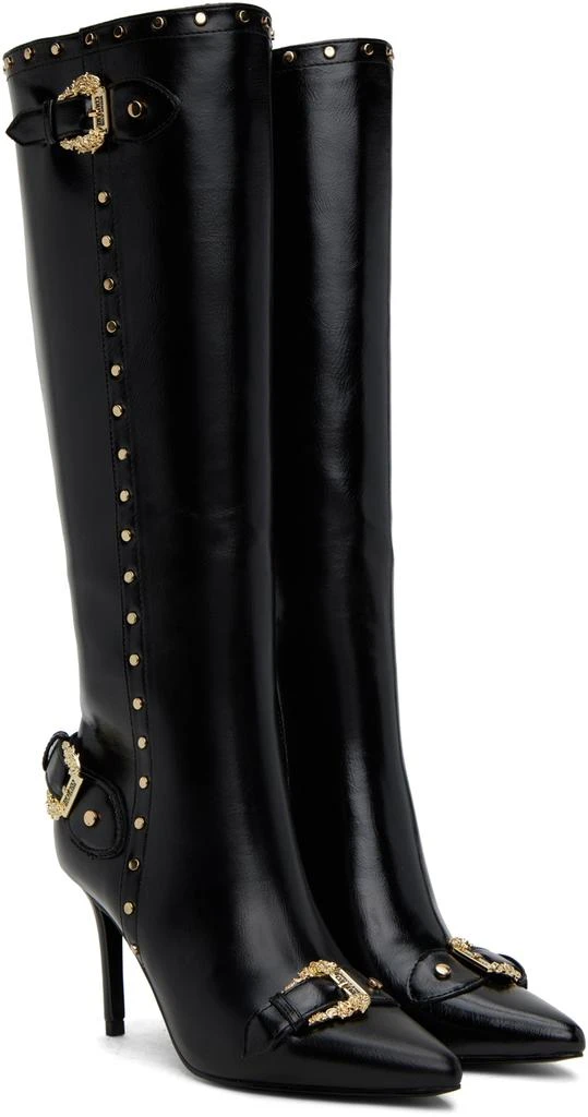 Versace SSENSE Exclusive Black Hardware Boots 4