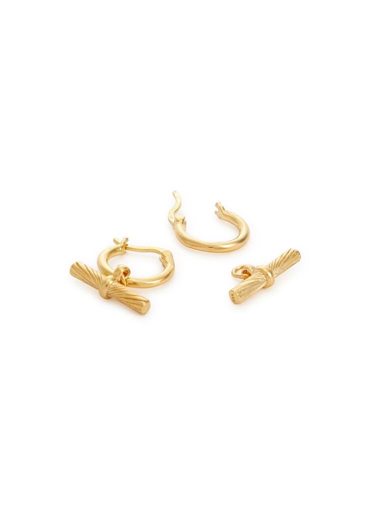 DAISY LONDON X Estée Lalonde 18kt gold-plated hoop earrings