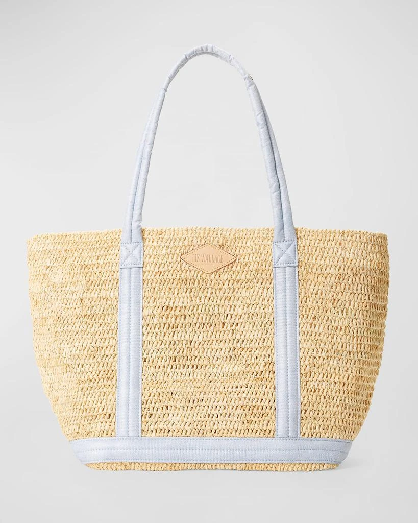 MZ Wallace Medium Raffia Tote Bag 1