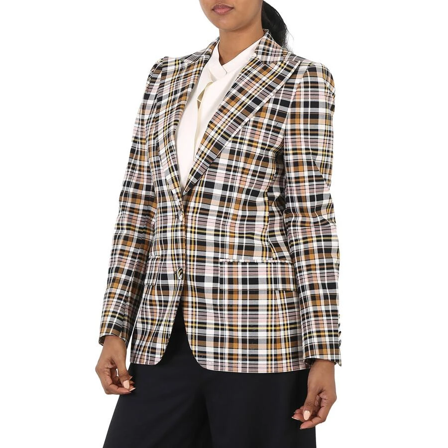 Burberry Ladies Snowhill Plaid Blazer in Bright Toffee Check 3