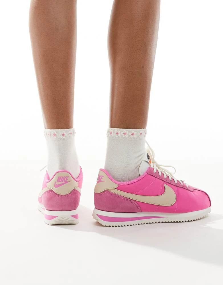 NIKE Nike Cortez TXT suede trainers in pink and grey 3