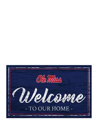 Fan Creations Creations Ncaa Ole Miss Rebels  11 Inch X 19 Inch Team Color Welcome Sign