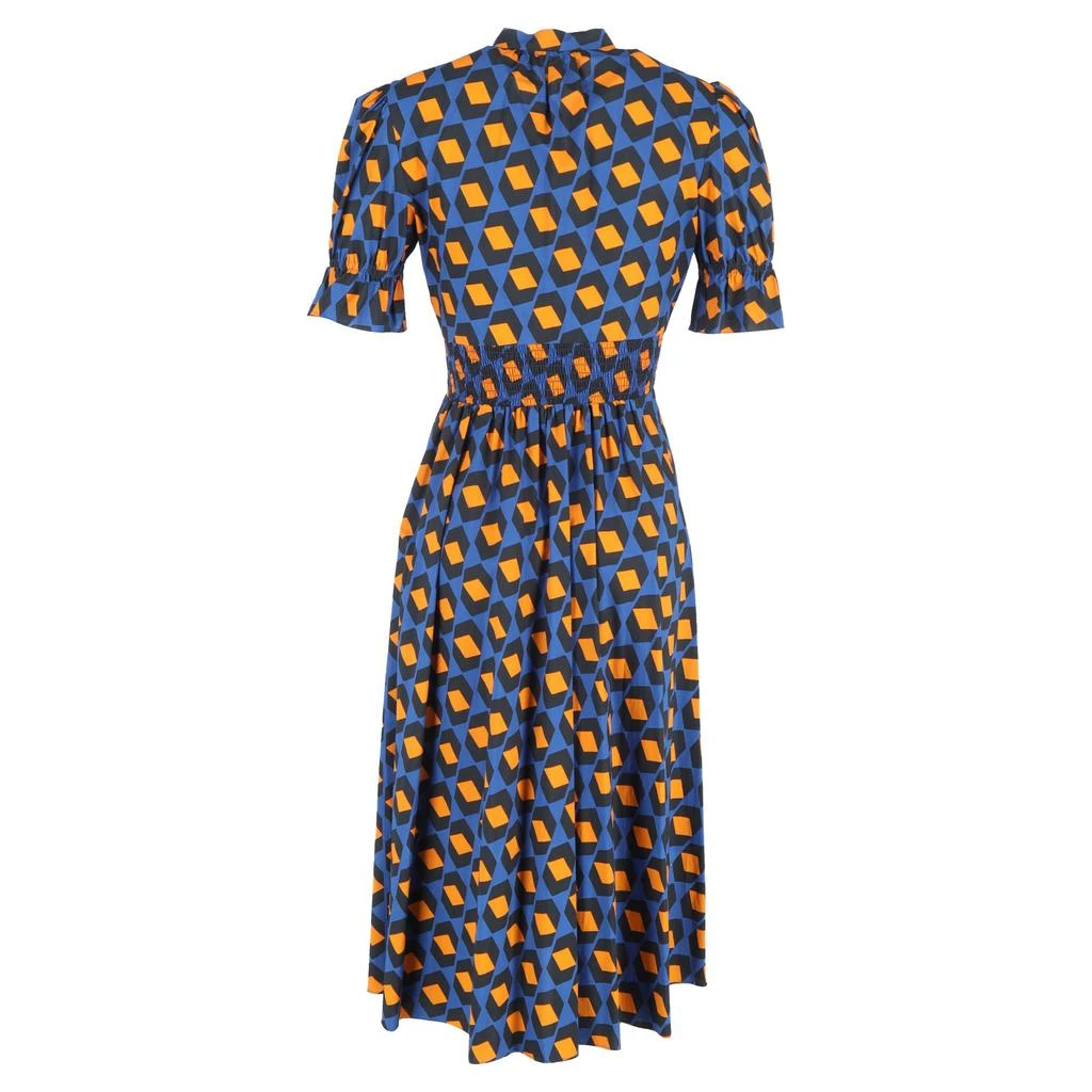 Diane von Furstenberg Diane Von Furstenberg Erica Printed Midi Dress in Multicolor Cotton 3