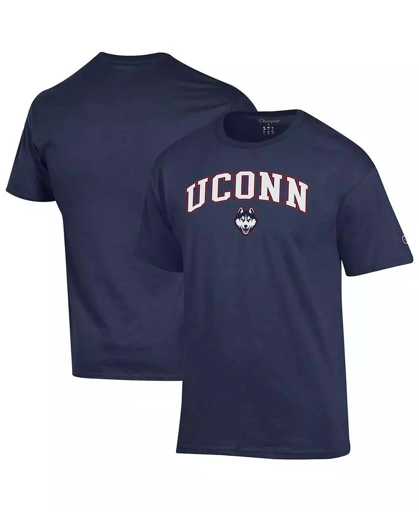 CHAMPION Men's Navy UConn Huskies Arched Logo T-Shirt 1