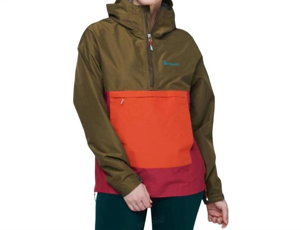 Cotopaxi Women's Cielo Rain Anorak Jacket In Oak