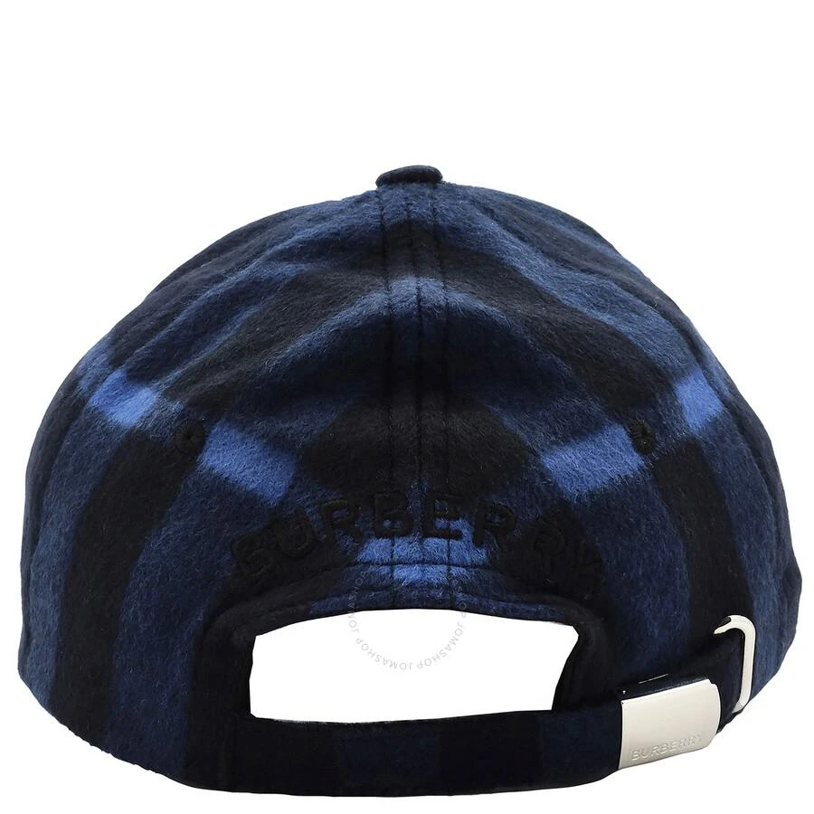 Burberry Navy Check Cashmere Baseball Cap 3