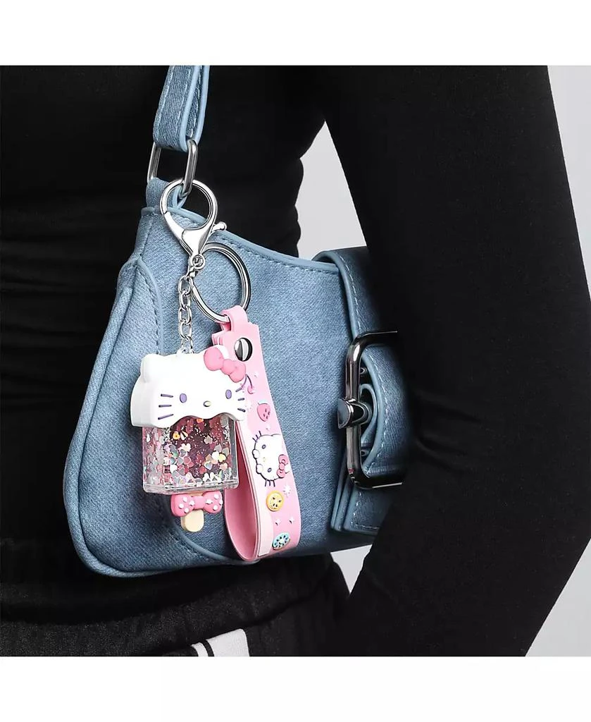 Hello Kitty Ice Cream Keychain with Glitter Charm and Pink Strap 7