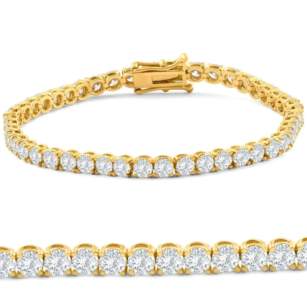 Pompeii3 8.00Ct Diamond Tennis Bracelet 14k Gold Lab Grown 7" 1