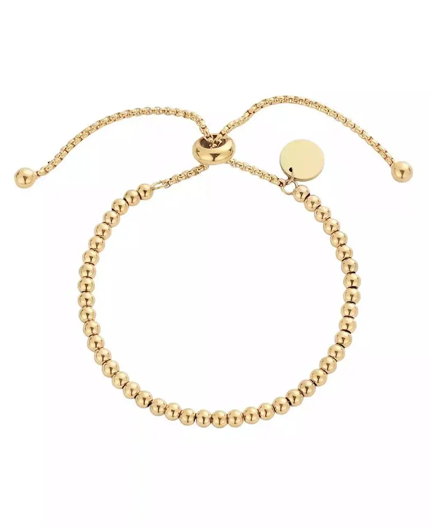 ADORNIA Tarnish Resistant Gold Beaded Bolo Bracelet