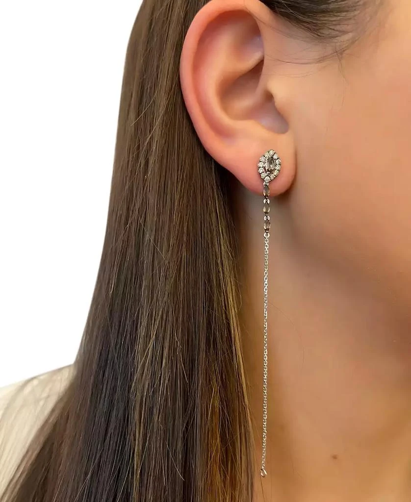 Le Vian Chocolatier Chocolate Quartz (5/8 ct. t.w.) 
Chocolate Diamonds (3/8 ct. t.w.) Linear Drop Earrings in 14k White Gold 3