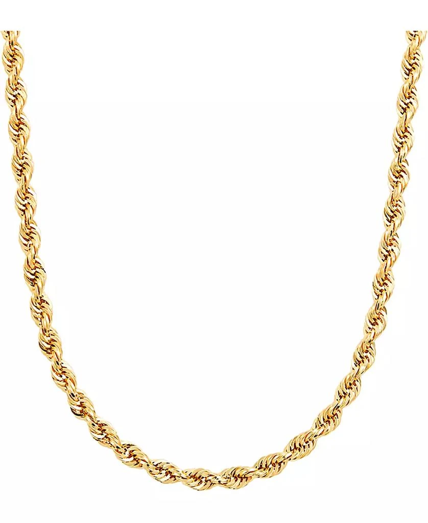 Italian Gold Men's Glitter Rope 24" Chain Necklace (4.5mm) in 14k Gold 1