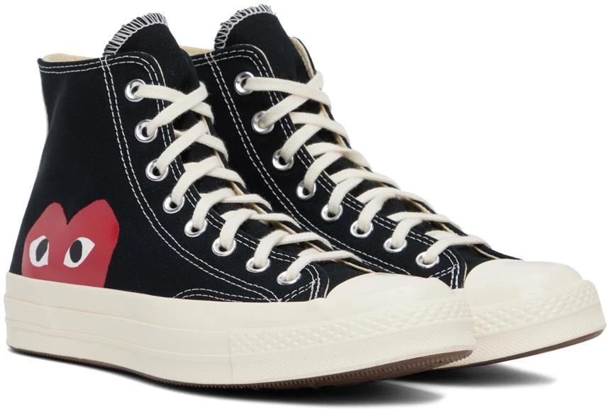 COMME des GARÇONS PLAY Black Converse Edition Chuck 70 High Top Sneakers 4