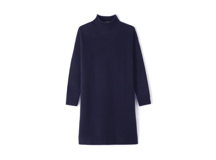 Eric Bompard Robe courte col montant roulotté - Femme - MARINE