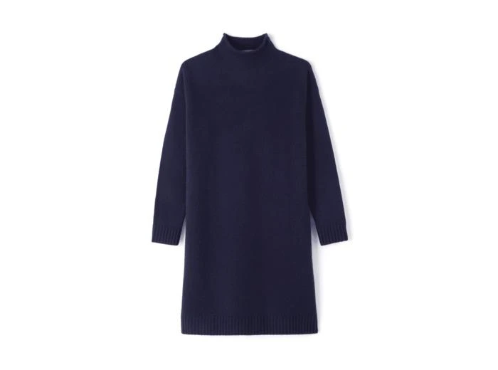 Eric Bompard Robe courte col montant roulotté - Femme - MARINE 1