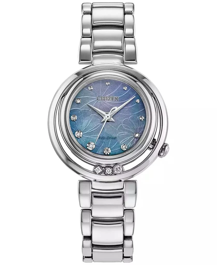 Citizen Eco-Drive Women's Arcly Diamond (1/10 ct. t.w.) Stainless Steel Bracelet Watch 30mm 1