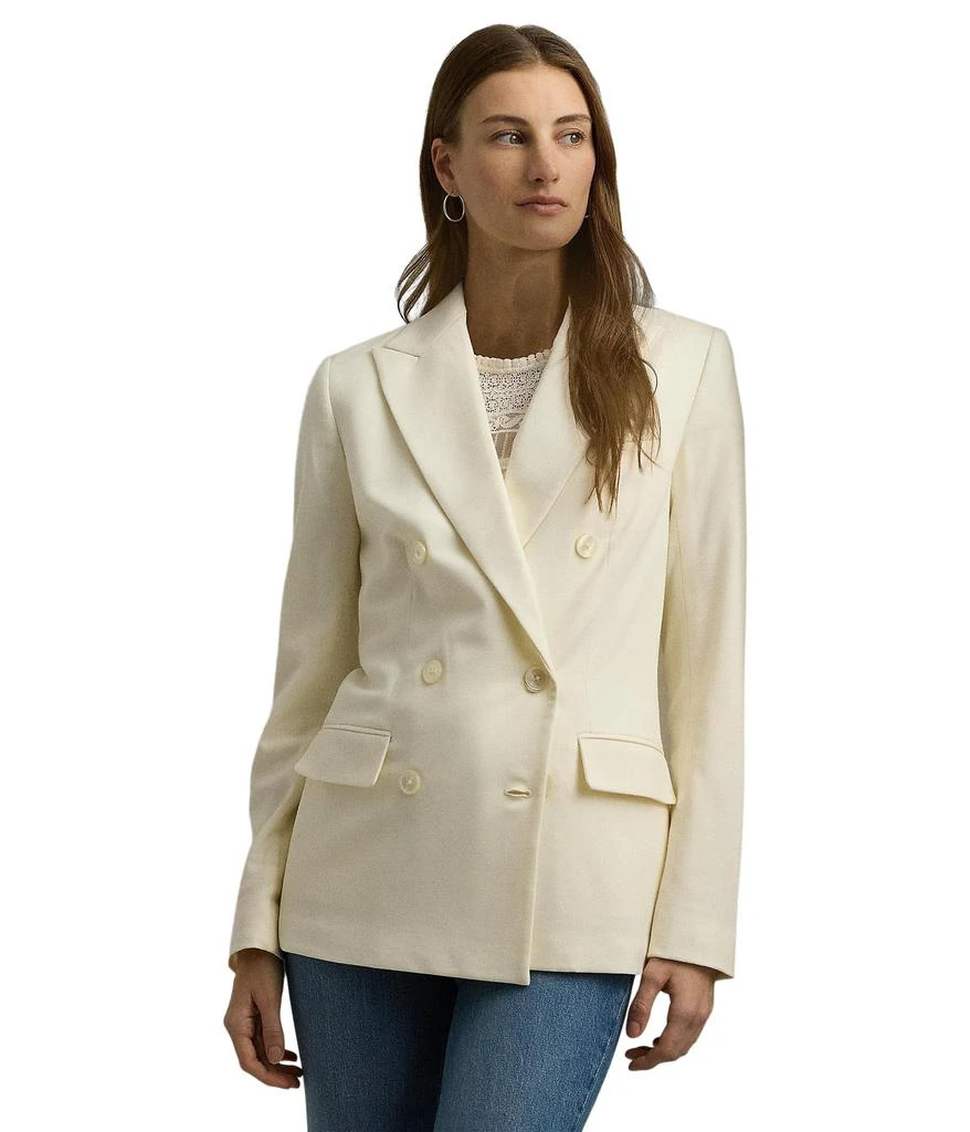 Lauren Ralph Lauren Double-Breasted Wool Crepe Blazer 1