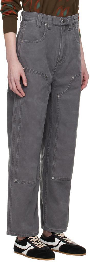 Eckhaus Latta Gray Double Knee Baggy Jeans