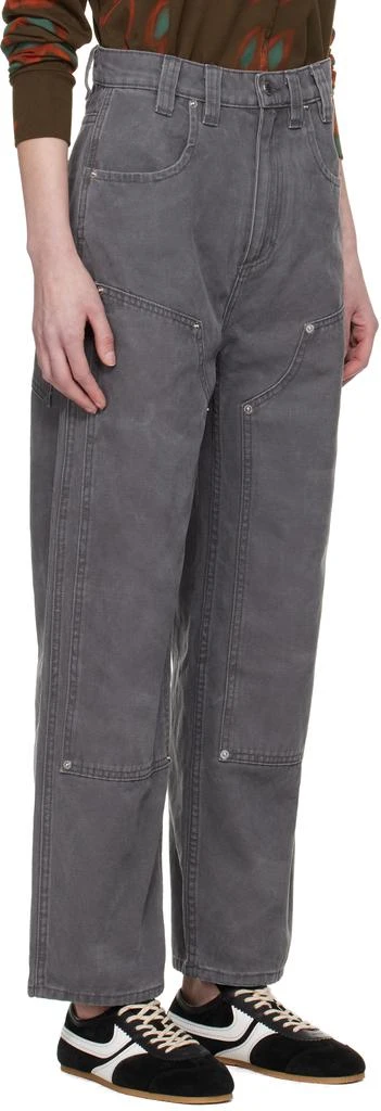 Eckhaus Latta Gray Double Knee Baggy Jeans 2