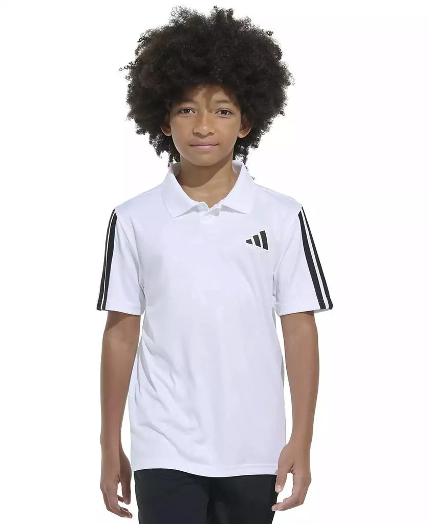 Adidas Big Boys Printed Debossed Logo Short-Sleeve Polo Shirt 1