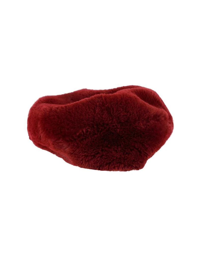 Eugenia Kim Mishka Beret in Burgundy Faux Fur 3