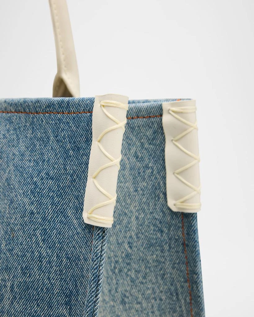 Balmain B-Army Shopper Tote Bag in Faded Denim 5