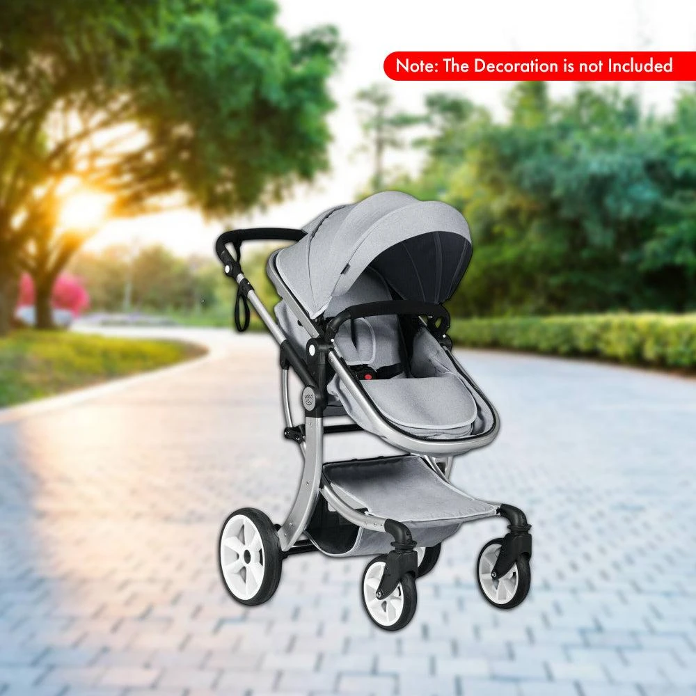 Hivvago Convertible Foldable Baby Stroller with High Landscape Design and Matching Diaper Bag 2