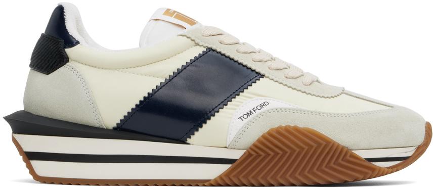 【関税込み】TOM FORD オフホワイト James スニーカー Tom Ford Off-White James Sneakers - Casual Shoes - Free