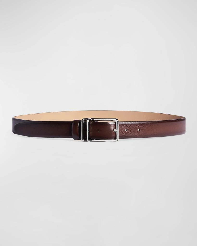 dunhill Men's 1893 Harness Buckle Leather Belt, 30mm 1