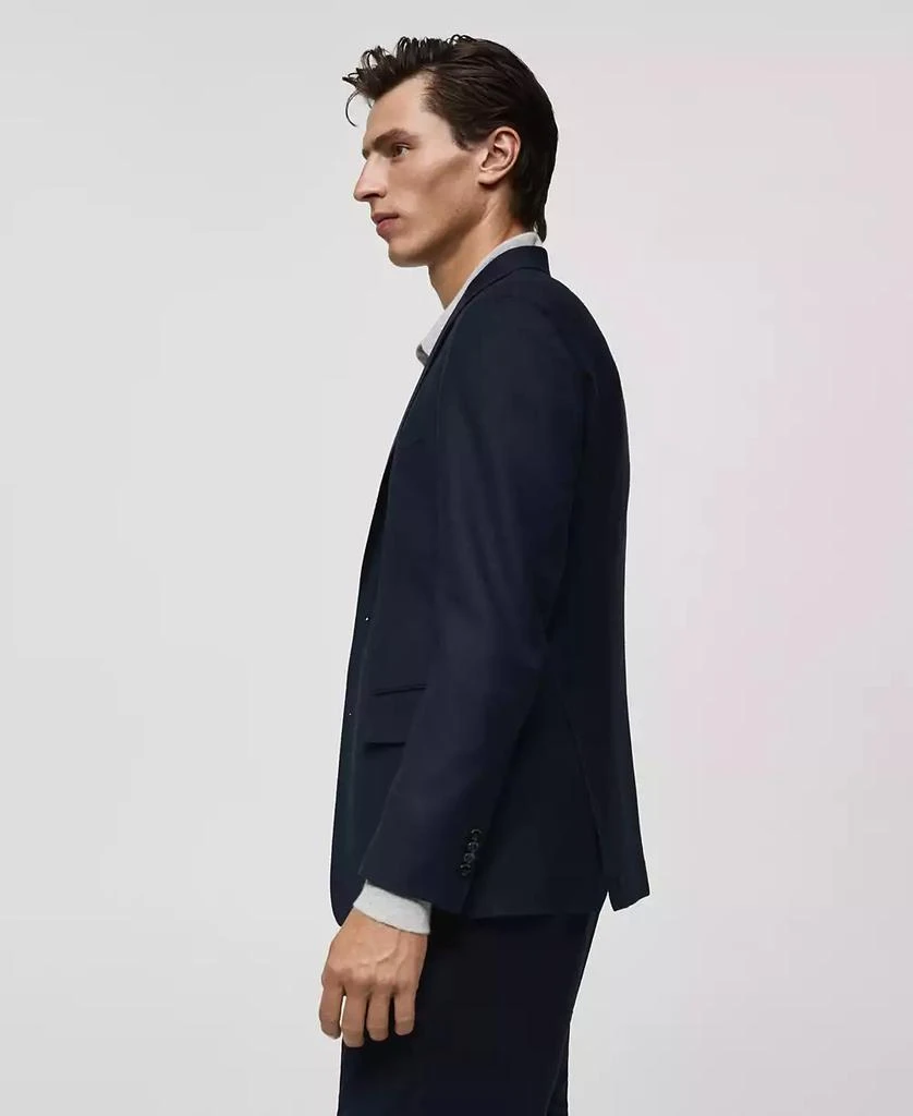 Mango Men's Slim-Fit Virgin Wool Suit Blazer 3